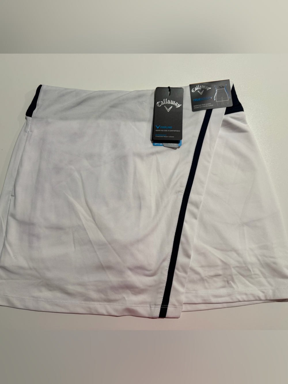 Callaway White Skort with Black Contrast Piping